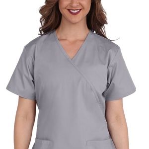 All Heart Basics Mock Wrap Solid Scrub Top<<<<<NWT!!!!!